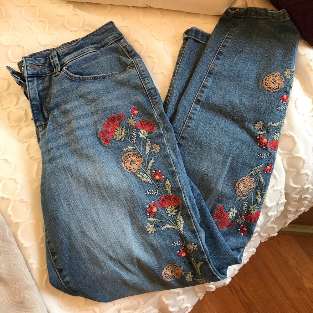Floral baggy #boyfriend jeans